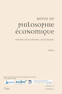 Revue de philosophie économique, v. 21, no 02
